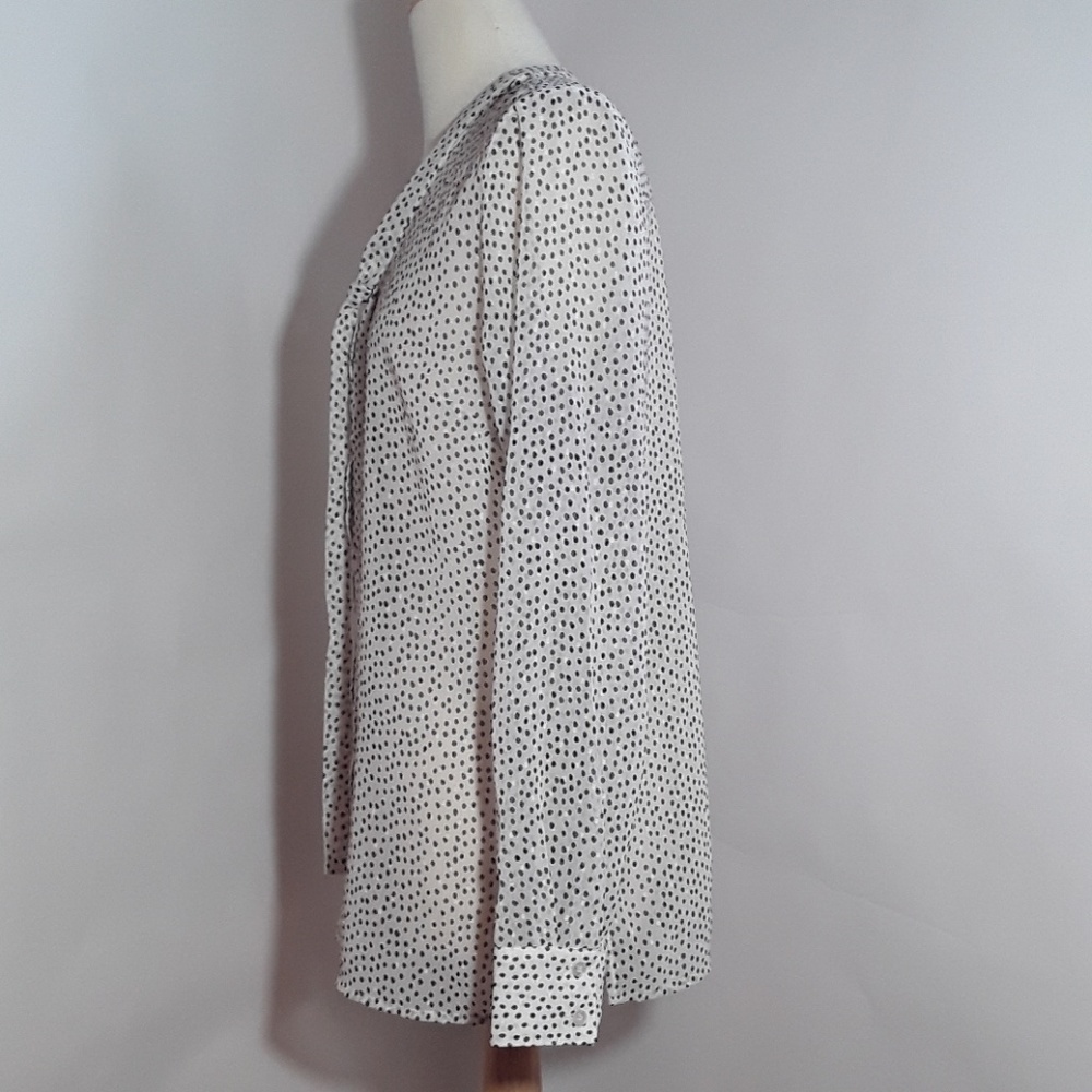 The Limited white blouse with black polka dots - Picture 3 of 5